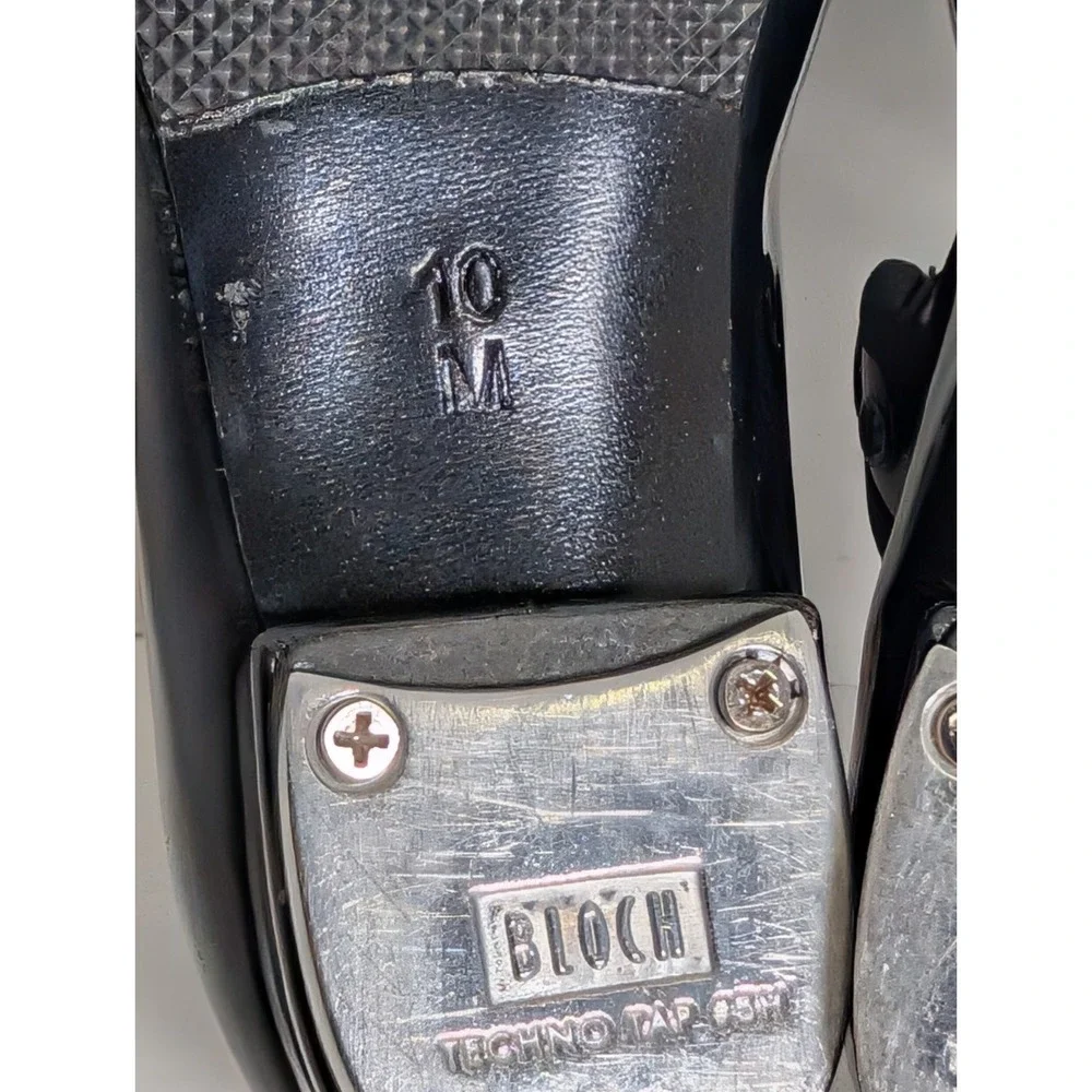 Bloch Techno Tap Toddler Tap Shoes Black Patent Mary Jane Size 10